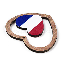 French Theme Printed Wood Pendants&nbsp;WOOD-N016-12