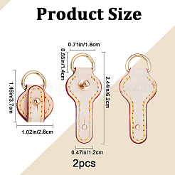 革製バッグ用耐摩耗バックル1組  バッグの耐摩耗性クラスプ  バッグショルダーストラップハードウェア保護リング修正アクセサリー  ナバホホワイト  37.5x26x2.5mm&nbsp;DIY-GF0007-61