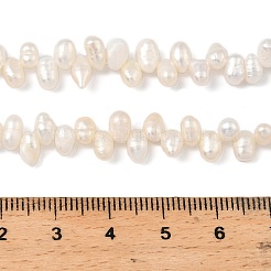 天然養殖淡水パールビーズ連売り  ライス  トップ掘削  グレード3a+  古いレース  3~4mm  穴：0.6mm  約88個/連  13.78''（35センチメートル）&nbsp;PEAR-I007-04A-01A