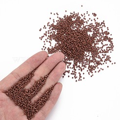 ガラスシリンダービーズ  シードビーズ  焼き付け塗料  丸い穴  シエナ  1.5~2x1~2mm  穴：0.8mm  約45000個/袋  約1ポンド/バッグ&nbsp;SEED-S047-A-041
