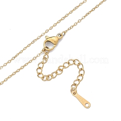 304ステンレススチールアズキチェーンネックレス男性用女性用  ゴールドカラー  ワイド：1.2mm  15.75インチ（40cm）&nbsp;X-NJEW-N050-A03-G12