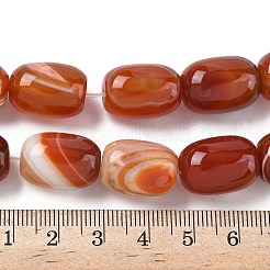 Natural Banded Agate/Striped Agate(Dyed & Heated) Beads Strands&nbsp;G-H324-01G