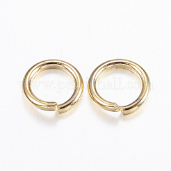 304ステンレススチールオープン丸カン  ラウンド  24KGP本金メッキ  21ゲージ  4.5x0.7mm  内径：3.1mm&nbsp;STAS-E147-59G