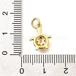 Brass Micro Pave Cubic Zirconia Pendants&nbsp;KK-Q040-02J-G