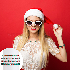 18 Strands 18 Styles Christmas Theme Transparent Glass Beads Strands&nbsp;GLAA-GA0002-21