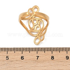 女性用304ステンレススチールオープンカフリング  18KGP本金メッキ  29mm  内径：18mm&nbsp;RJEW-U061-02G