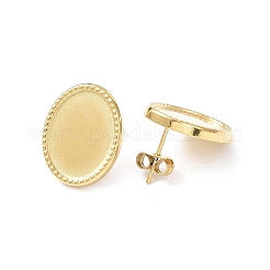 Ion Plating(IP) 304 Stainless Steel Stud Earring Finding&nbsp;EJEW-I285-31G