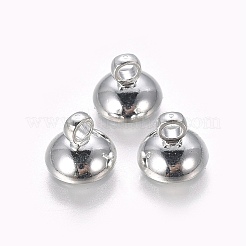 合金のペンダントベイル  グローブガラスバブルカバーペンダント作り用  銀色のメッキ  6.5x8mm  穴：1.8mm&nbsp;PALLOY-WH0065-30S