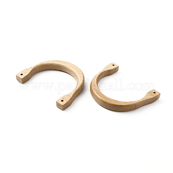 木製U字型バッグハンドル  財布交換部品  バリーウッド  8.5x10.3x1.5cm  穴：4mm&nbsp;FIND-WH0005-24