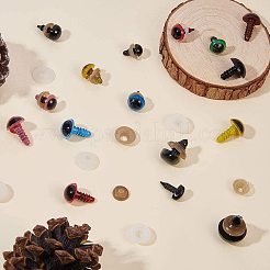 クラフト用品プラスチックぬいぐるみや人形の目パーツ  安全目とクラフトプラスチック人形の鼻  ミックスカラー  12mm&nbsp;DIY-PH0001-62