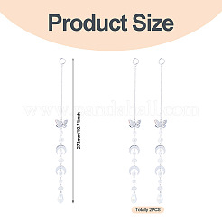 2Pcs Glass Teardrop Window Hanging Suncatchers&nbsp;HJEW-TADJ0019