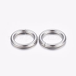変色しにくい304ステンレススチール製オープン丸カン  ラウンド  ステンレス鋼色  12ゲージ  14x2mm  内径：10mm&nbsp;STAS-F174-14P
