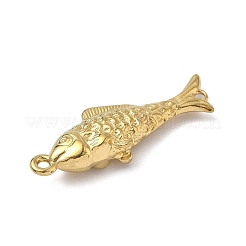 304ステンレスペンダント  魚  ゴールドカラー  38x13x3mm  穴：1.4mm&nbsp;STAS-K291-11G