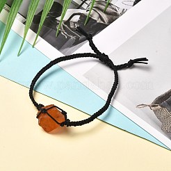天然宝石の編みこみビーズブレスレットが付いたマクラメポーチ  幅1/8インチ（0.3cm）  内径：5/8~2-1/2インチ（1.5~6.5cm）&nbsp;BJEW-JB06616