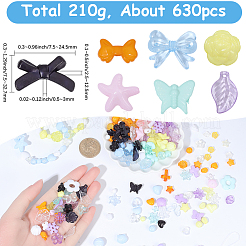 210G 7 Colors Transparent & Opaque Acrylic Beads&nbsp;TACR-PA0001-29