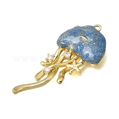 Brass Micro Pave Cubic Zirconia Enamel Pendants&nbsp;KK-K427-21G-01