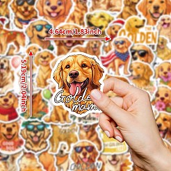漫画の犬の紙ステッカー50枚  自己接着  スーツケース用  スケートボード  冷蔵庫  ヘルメット  携帯電話のシェル  ミックスカラー  22~44x30~56x0.2mm  50個/セット&nbsp;STIC-C012-18