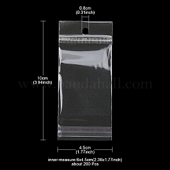 OPP Cellophane Bags with Hanging Hole&nbsp;OPC-YW0001-0