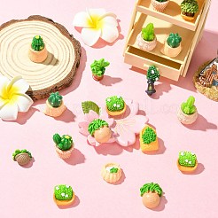 48個 12スタイル 樹脂製盆栽ディスプレイ装飾品  ミニチュア ランドス ケープ ガーデン装飾アクセサリー  混合図形  17~33x13.5~20x11.5~20mm&nbsp;DJEW-CJZ0001-001