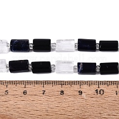 Natural Obsidian & Sodalite & Quartz Crystal Beads Strands&nbsp;G-Q614-01A-07