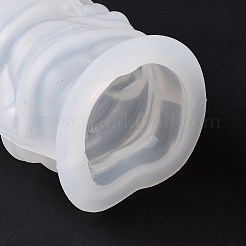 DIY 3D クリスマス サンタクロース ディスプレイ デコレーション シリコン像型  肖像彫刻樹脂鋳造鋳型  肖像彫刻用 UV樹脂＆エポキシ樹脂工芸品作り  ホワイト  49x48x61mm  内径：25x27mm&nbsp;LS-DIY-G058-B05
