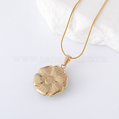 3Pcs Elegant Stainless Steel Enamel Flower Pendant Necklaces for Women&nbsp;MX4222