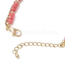 Adjustable Natural Malaysia Jade & 304 Stainless Steel Multi-strand Bracelets&nbsp;BJEW-JB13035-03