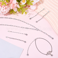 6Pcs 6 Styles 304 Stainless Steel End with Chains&nbsp;FIND-BM0001-68