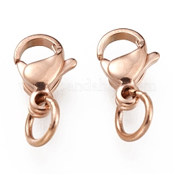 Ion Plating(IP) 304 Stainless Steel Lobster Claw Clasps&nbsp;STAS-G240-01A-RG