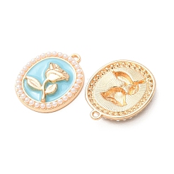 Alloy Enamel Pendants&nbsp;AL-CBA3036-04G