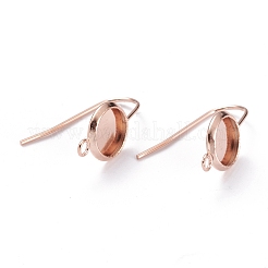 304 Stainless Steel Earring Settings&nbsp;STAS-O141-03RG