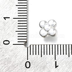 真鍮ビーズ  カドミウムフリー＆ニッケルフリー＆鉛フリー  花  プラチナ  7.5x8x4.5mm  穴：1.2mm&nbsp;KK-D312-11P