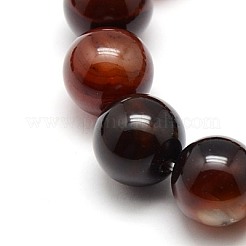 天然瑪瑙の丸いビーズの伸縮性のあるブレスレット  内径：2-3/8インチ（6cm）  ビーズ：8mm&nbsp;BJEW-G428-8mm-08