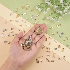 156個の合金チャーム  頭文字〜Z  ゴールデン＆シルバー  10.8x7.8x1.5mm  穴：1.5mm&nbsp;JX141A