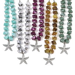 Ocean 304 Stainless Steel Starfish Pendant Necklaces&nbsp;NJEW-JN06477