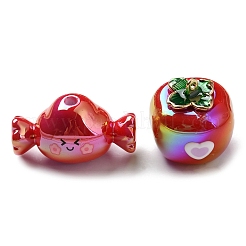 アクリルビーズ  混合図形  レッド  8~51x8~51x6~27.5mm  穴：1.8~3.8mm  約163個/350g  350 G /袋&nbsp;OACR-R261-12H