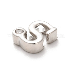 Rack Plating Brass Cubic Zirconia Beads&nbsp;KK-L210-008P-S