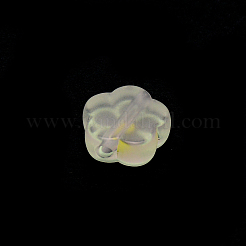 透明なアクリルビーズ  エナメル  携帯電話シェル用  花  ミディアムアクアマリン  19.5x20x8mm  穴：3.5mm&nbsp;TACR-CJC0007-01C