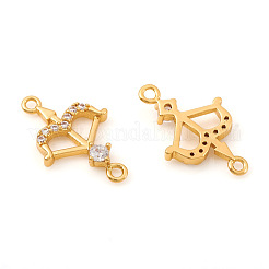 Brass Micro Pave Cubic Zirconia Links connectors&nbsp;KK-I672-41G