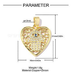 Religion Brass Micro Pave Marine Blue Cubic Zirconia Pendants&nbsp;CU-OY001-03G