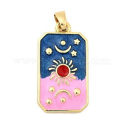 Brass Enamel Pendants&nbsp;KK-C134-34A-G