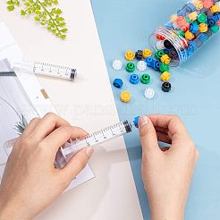 プラスチックシリンジキャップ  ディスペンシングシリンジチップキャップ  ロックネジ型工業用シリンジチップキャップ  ミックスカラー  6.4x12cm&nbsp;DIY-GB0001-01