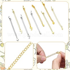 18Pcs 9 Styles Brass Chain Extender&nbsp;KK-FS0002-09