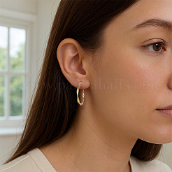 4 Pairs 2 Colors Iron Stud Earrings&nbsp;EJEW-HY0001-42