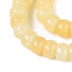 グラデーション染めガラスビーズ連売り  天然石風  ロンデル  シャンパンゴールド  6x4mm  穴：0.8~1.2mm  約185~196個/連  29.13~31.30インチ（74~79.5cm）&nbsp;GLAA-Q106-05A-A01