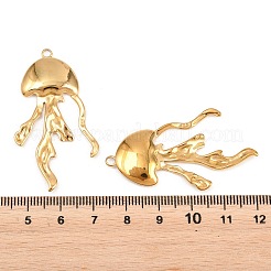 304ステンレスペンダント  ゴールドカラー  クラゲチャーム  47x26x3mm  穴：2mm&nbsp;LS-STAS-A143-01D-G