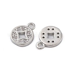 Brass Micro Pave Cubic Zirconia Pendants&nbsp;KK-P289-01P