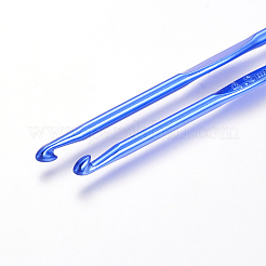 アルミかぎ針編みのフック  ブルー  ピン：4.0mm  148x4.0mm&nbsp;X-TOOL-R058-05A