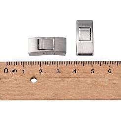 変色しにくい304ステンレススチール製バヨネット留め具  長方形  艶消し  ステンレス鋼色  22x10x5mm  穴：3x8mm&nbsp;STAS-K145-15P