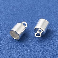 925スターリングシルバーコードエンドパーツ  銀  9x5.6mm  内径：5mm&nbsp;STER-F032-09S-5mm